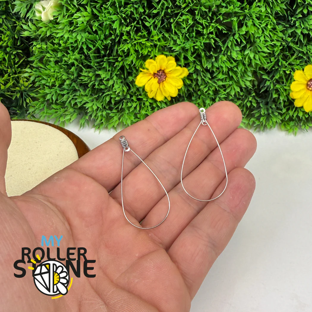 Apprêts pour boucles d'oreilles créoles, forme goutte