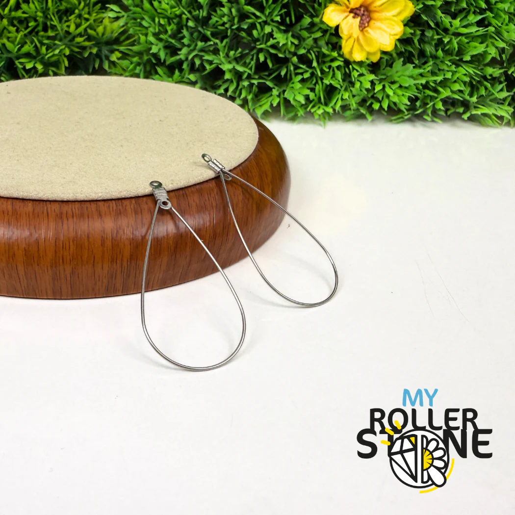 Apprêts pour boucles d'oreilles créoles, forme goutte - Image 2