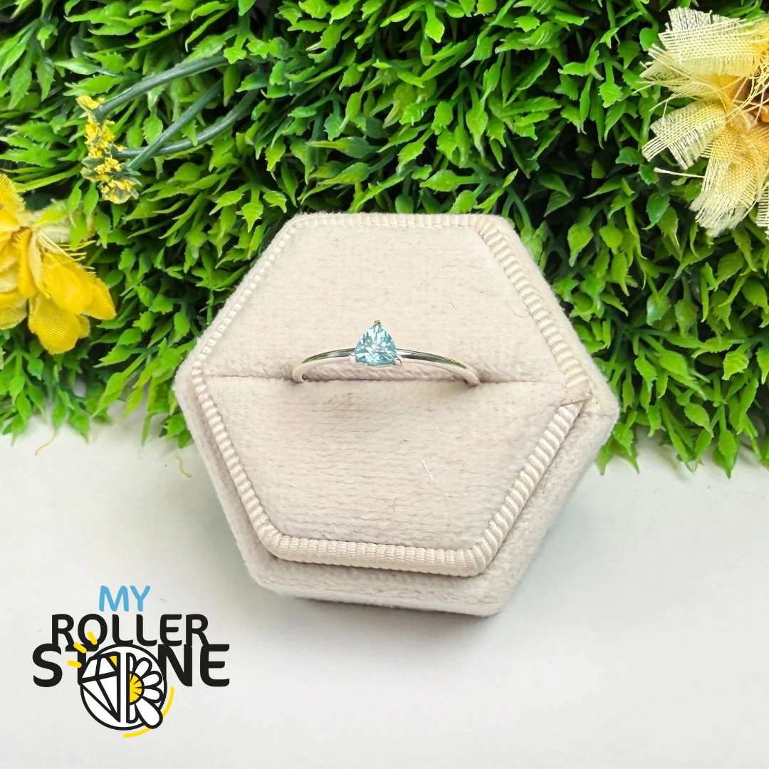 Bague Apatite Bleue Néon Facettée – RBC312-NBF