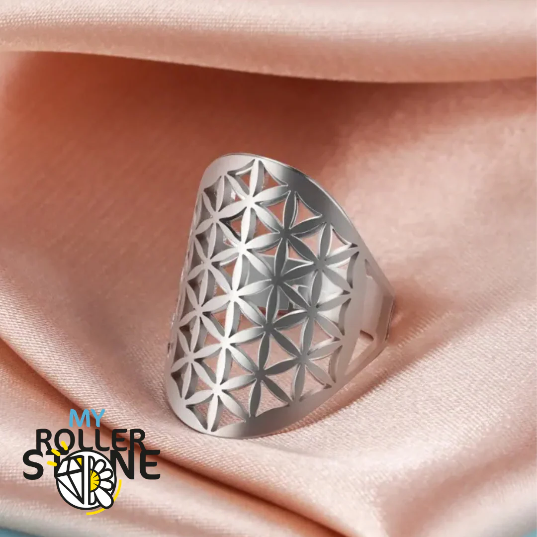 Bague Fleur de Vie réglable - Image 3