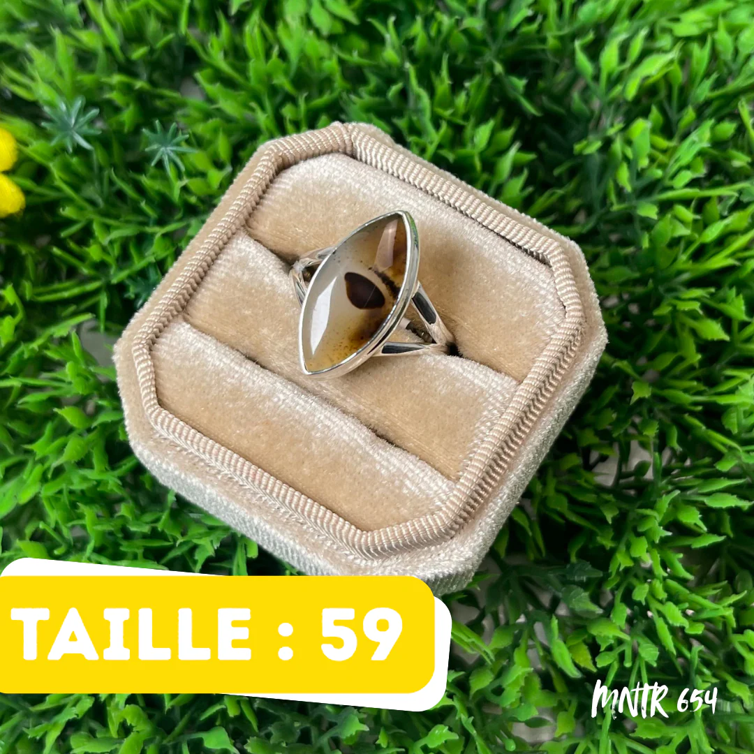 Bague Argent 925 Agate Montana #MNTR 654