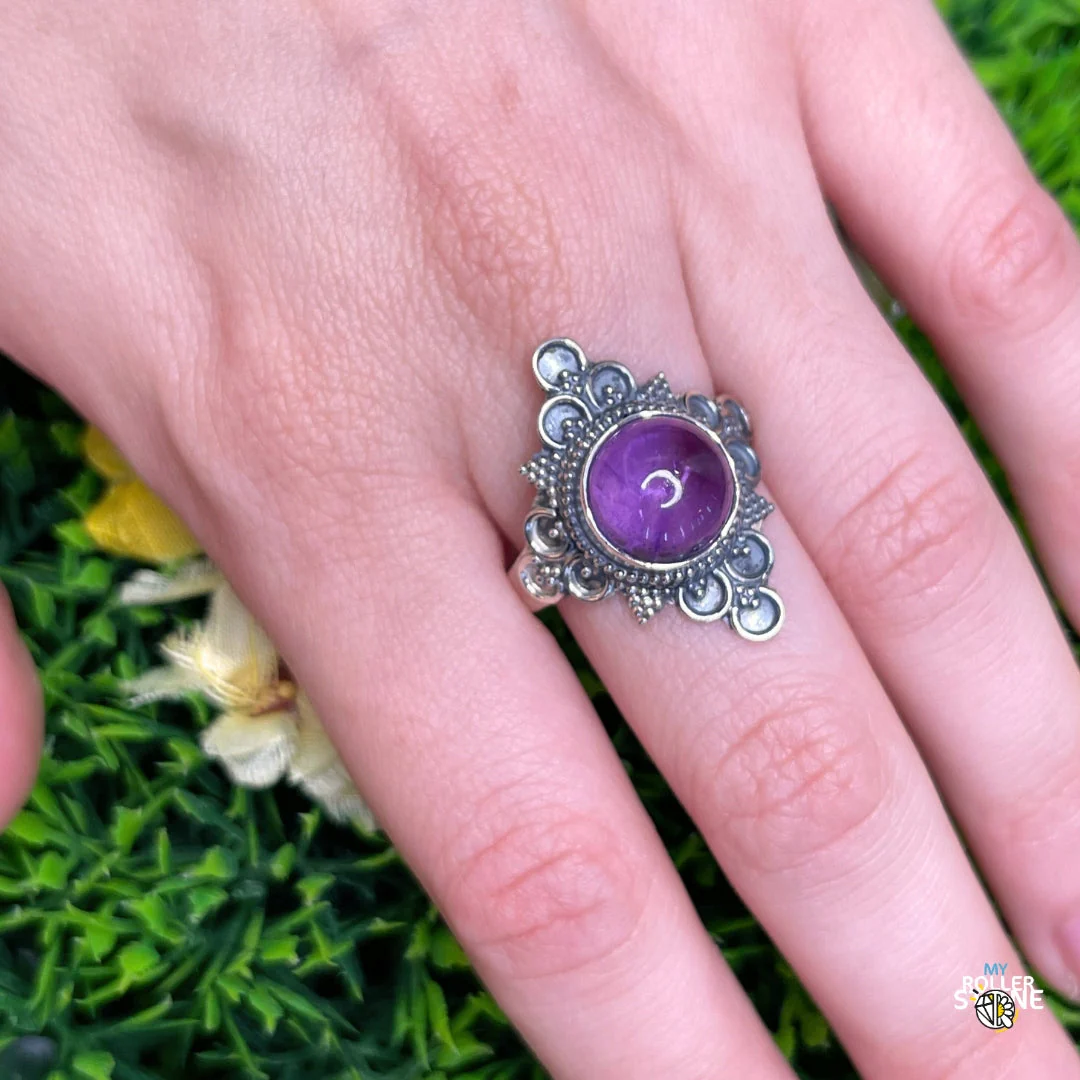 Bague Argent 925 Améthyste #166 - Image 2
