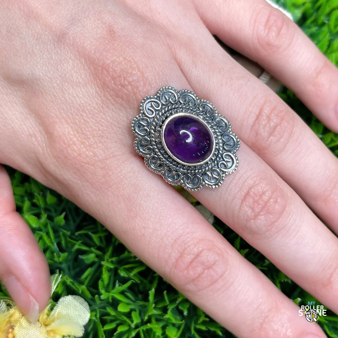 Bague Argent 925 Améthyste #172 - Image 2