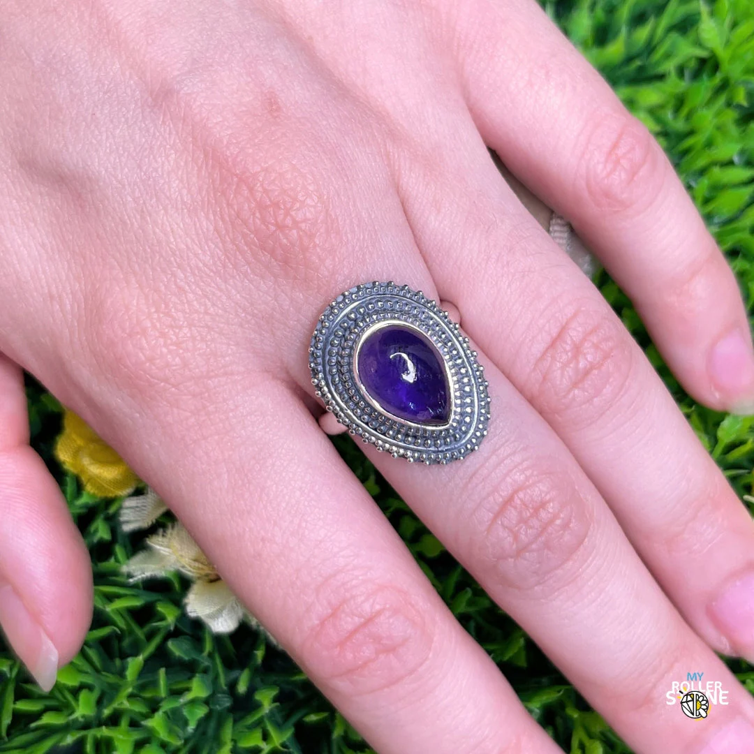 Bague Argent 925 Améthyste #184 - Image 2