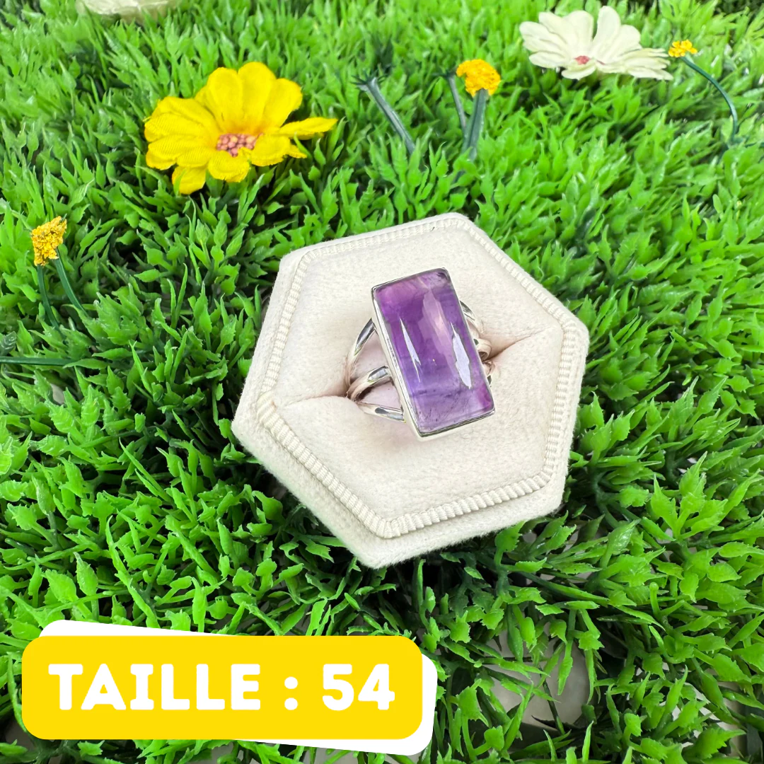 Bague Argent 925 Améthyste #201
