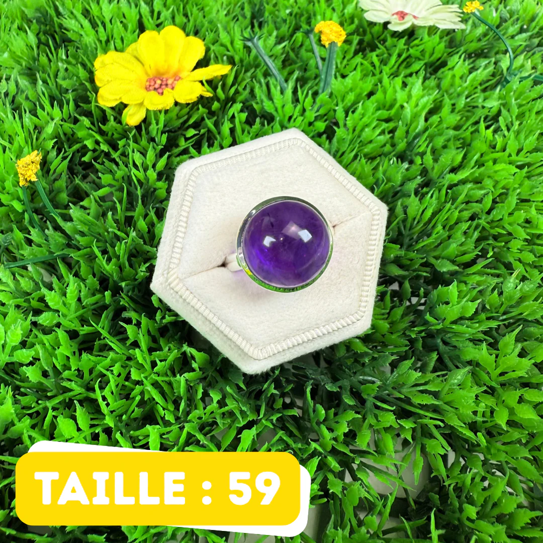 Bague Argent 925 Améthyste #216