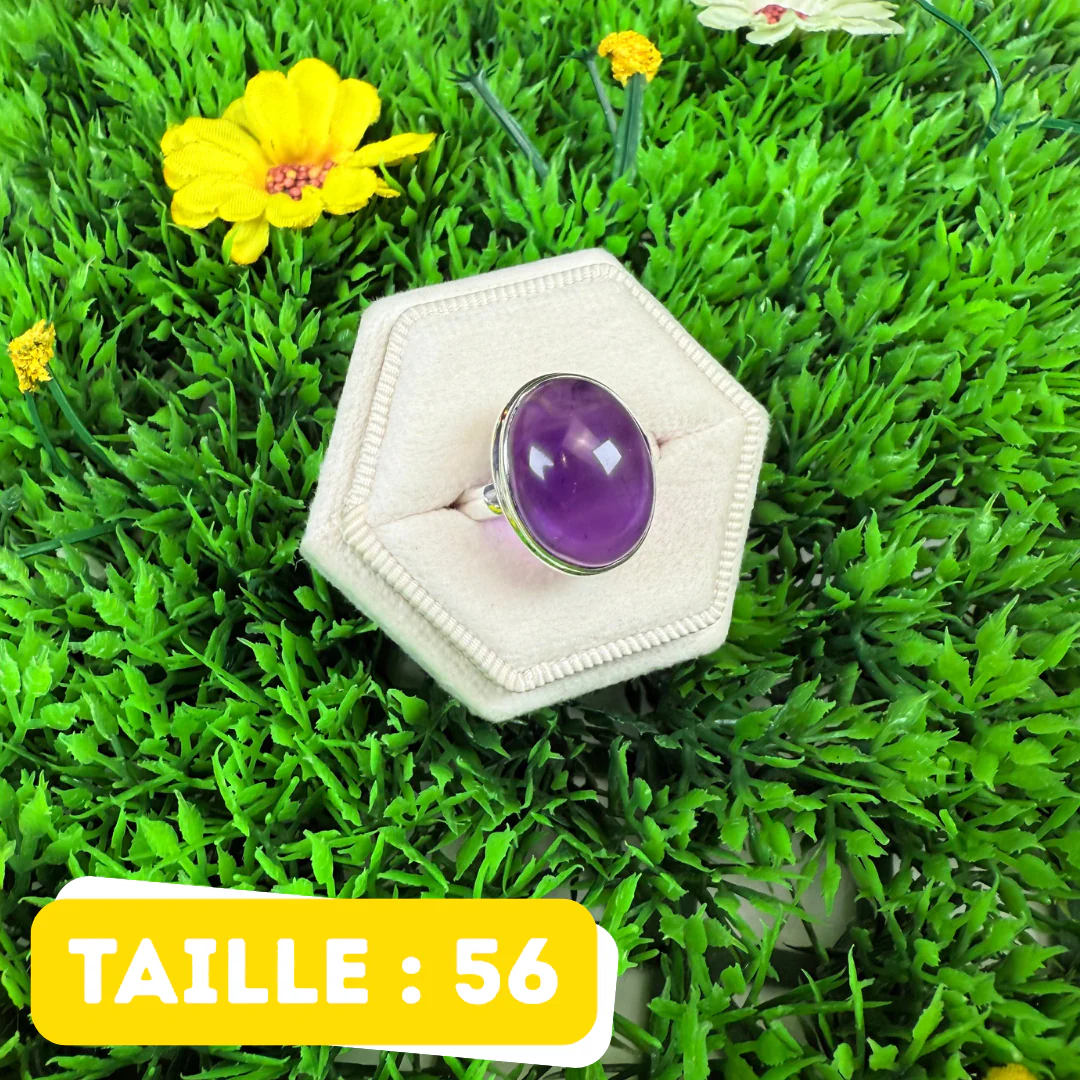 Bague Argent 925 Améthyste #221
