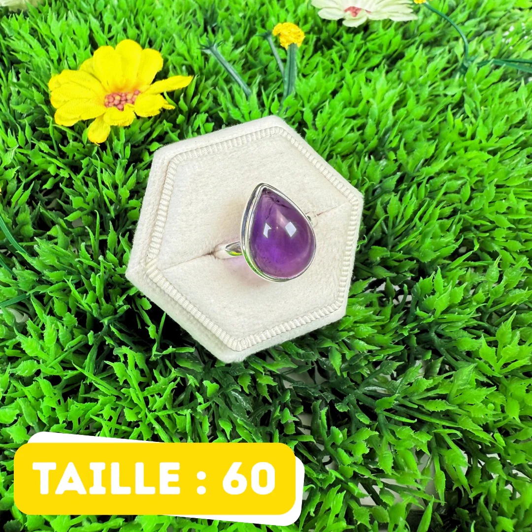 Bague Argent 925 Améthyste #236