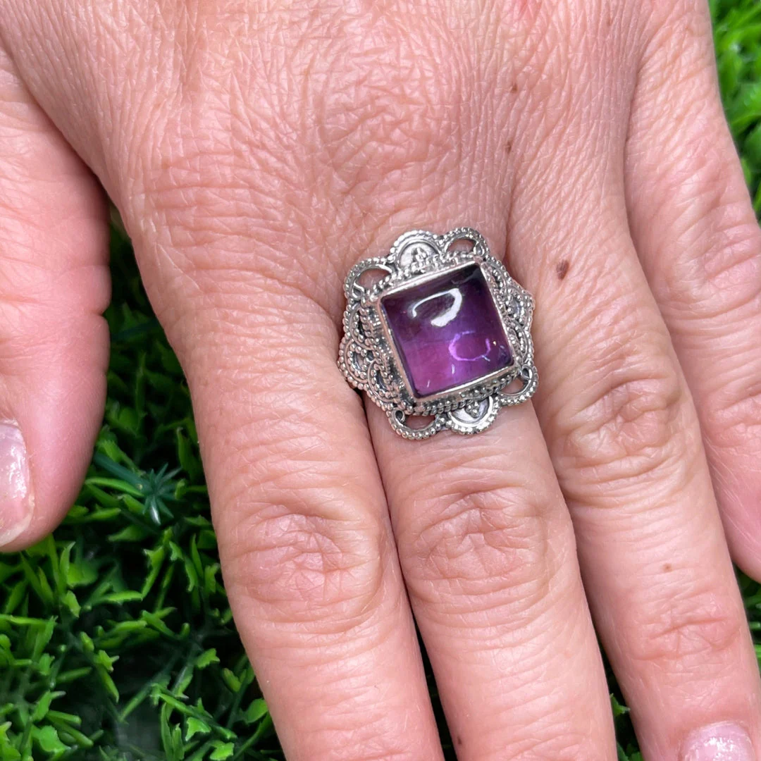 Bague Argent 925 Améthyste #25 - Image 2