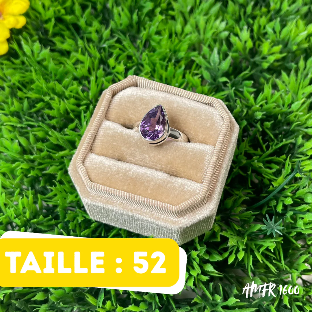 Bague Argent 925 Améthyste #AMFR 1600