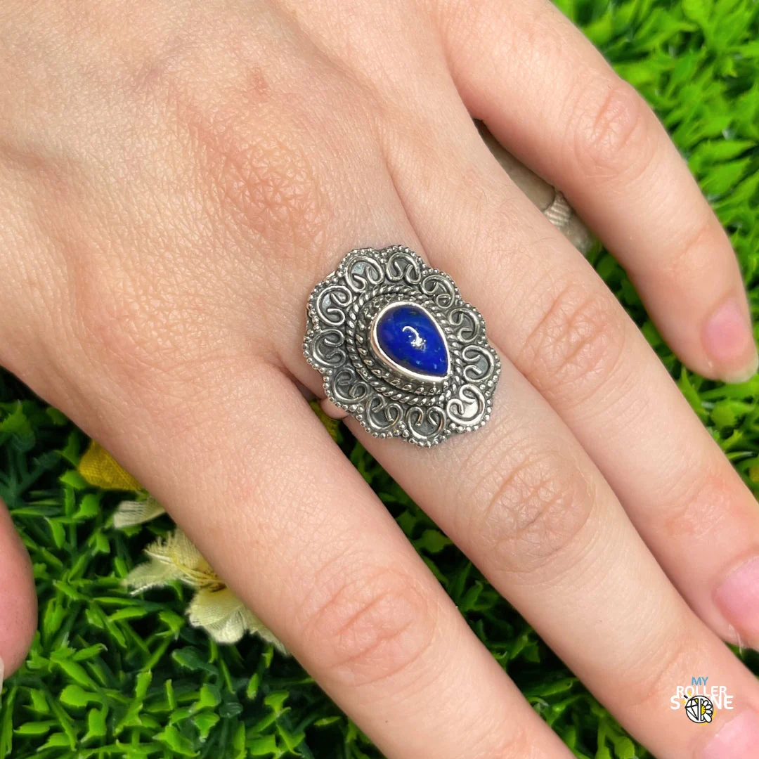 Bague Argent 925 Lapis Lazuli #188 - Image 2