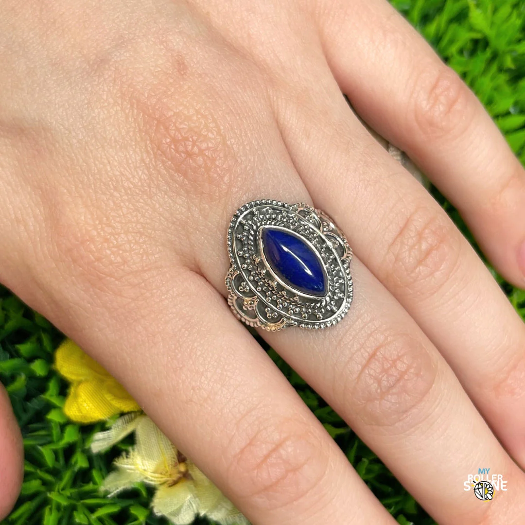 Bague Argent 925 Lapis Lazuli #189 - Image 2