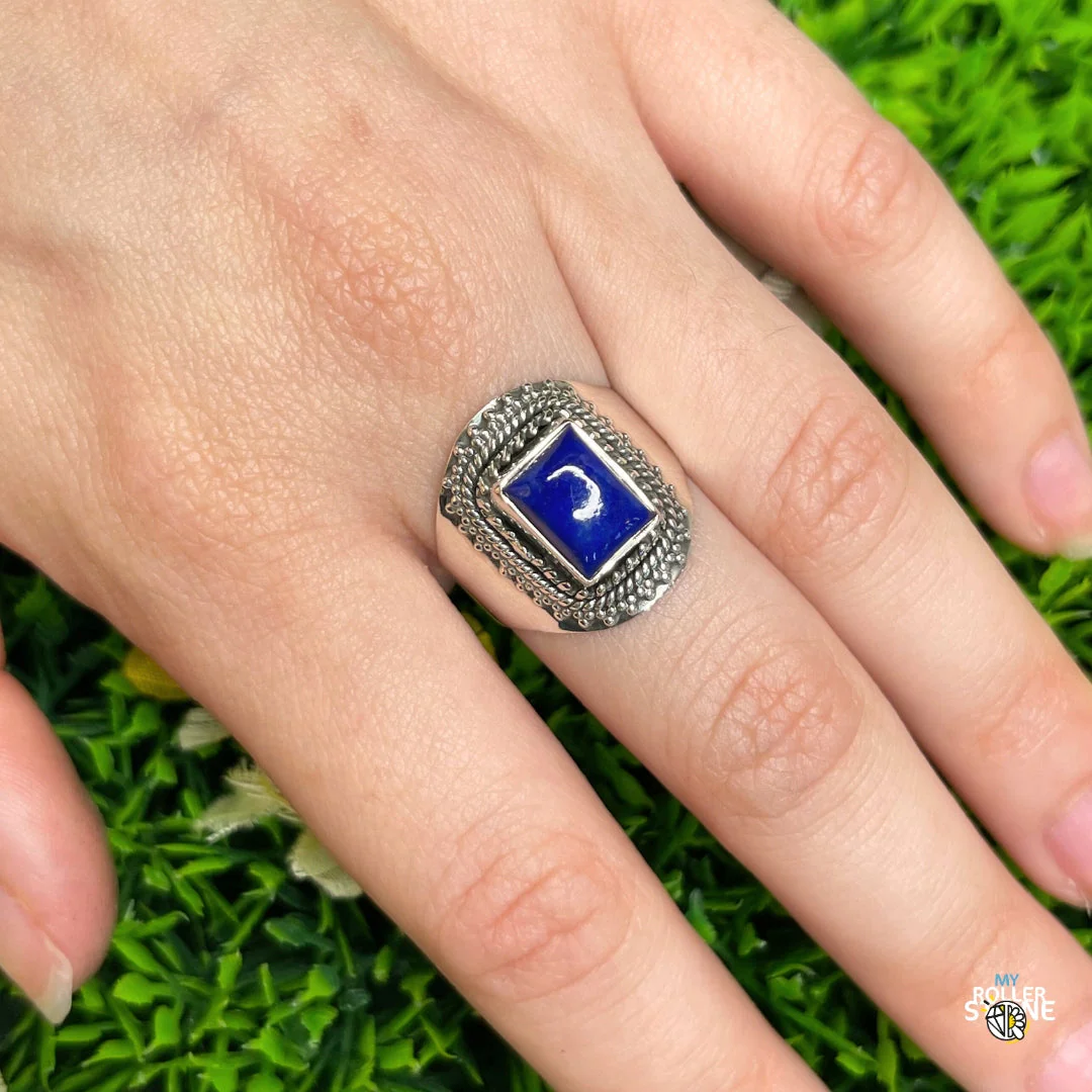 Bague Argent 925 Lapis Lazuli #195 - Image 2