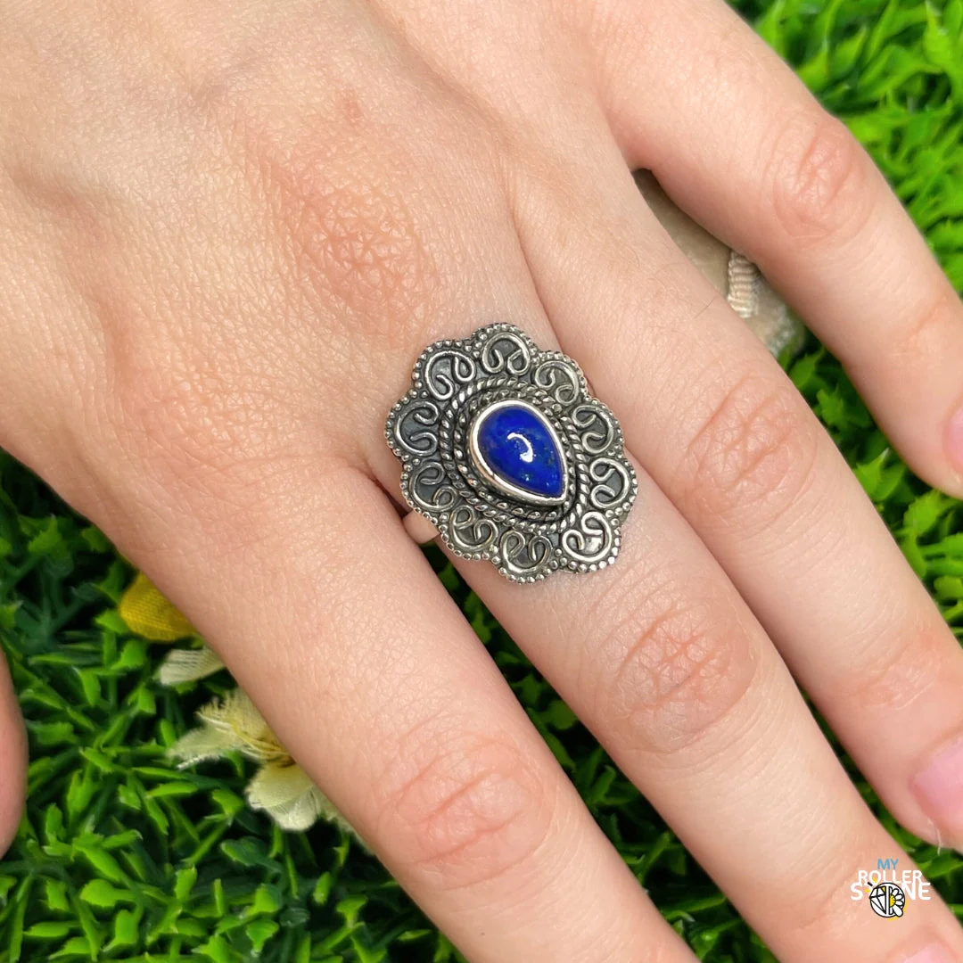 Bague Argent 925 Lapis Lazuli #198 - Image 2