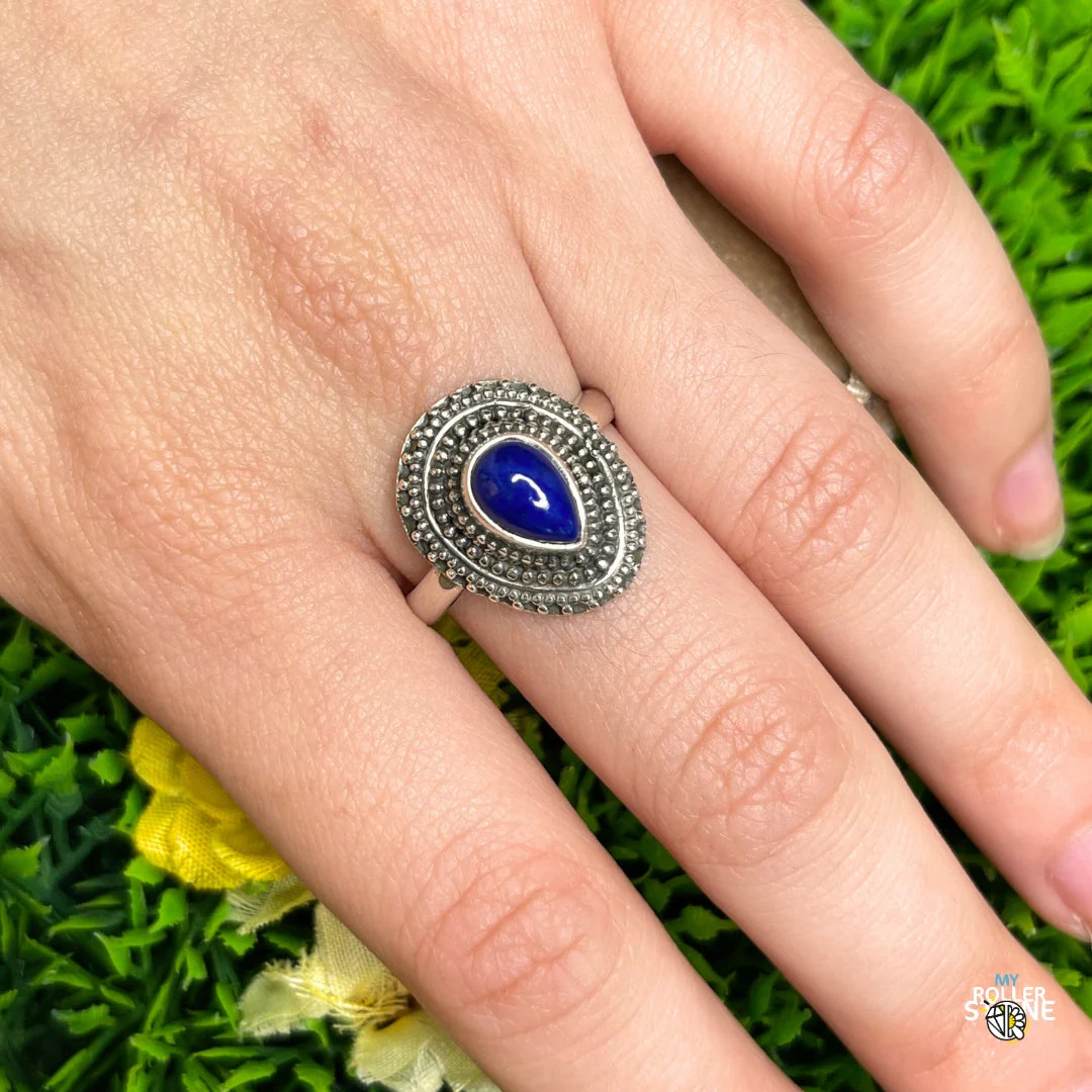 Bague Argent 925 Lapis Lazuli #219 - Image 2