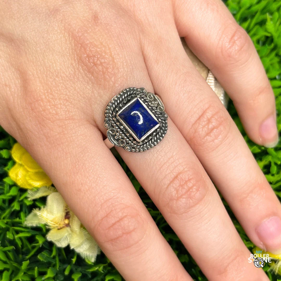 Bague Argent 925 Lapis Lazuli #220 - Image 2
