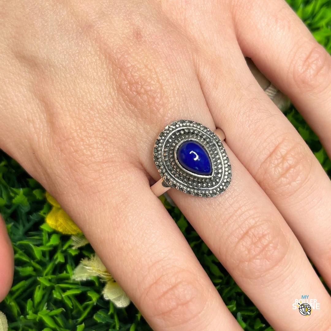 Bague Argent 925 Lapis Lazuli #225 - Image 2
