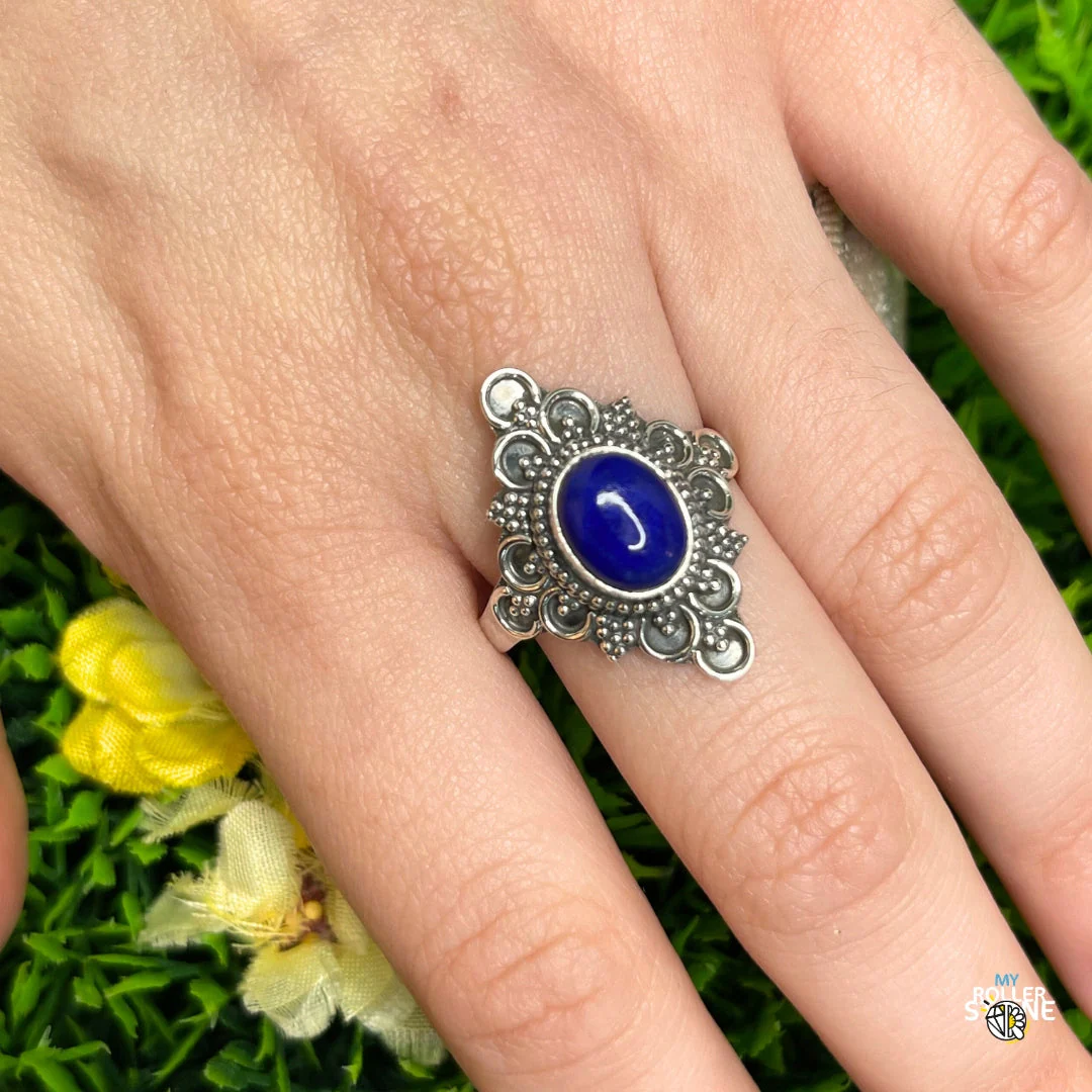 Bague Argent 925 Lapis Lazuli #226 - Image 2