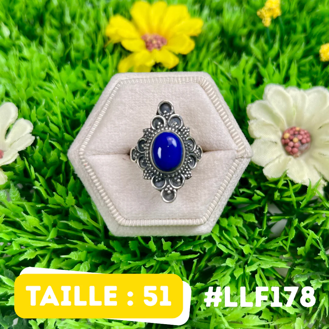 Bague Argent 925 Lapis Lazuli #LLF178