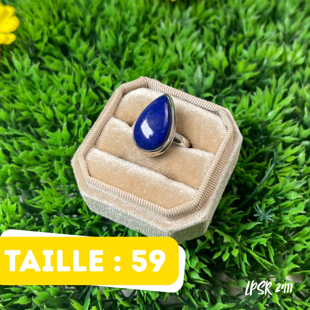 Bague Argent 925 Lapis Lazuli #LPSR 2911
