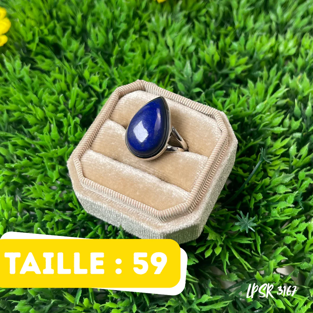 Bague Argent 925 Lapis Lazuli #LPSR 3167