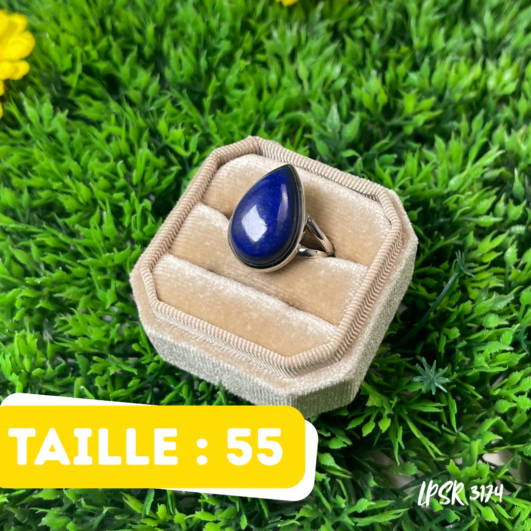 Bague Argent 925 Lapis Lazuli #LPSR 3174
