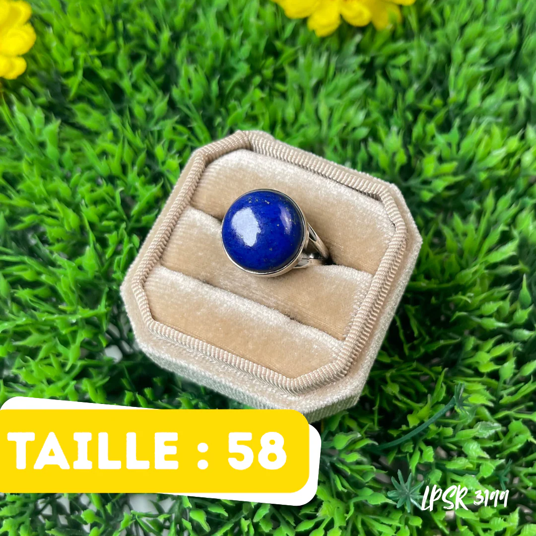 Bague Argent 925 Lapis Lazuli #LPSR 3199