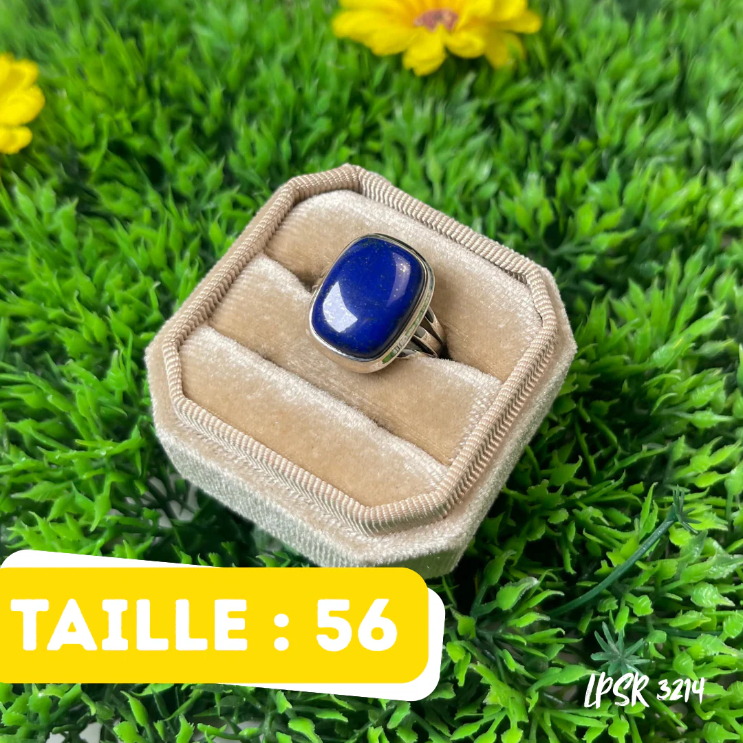 Bague Argent 925 Lapis Lazuli #LPSR 3214