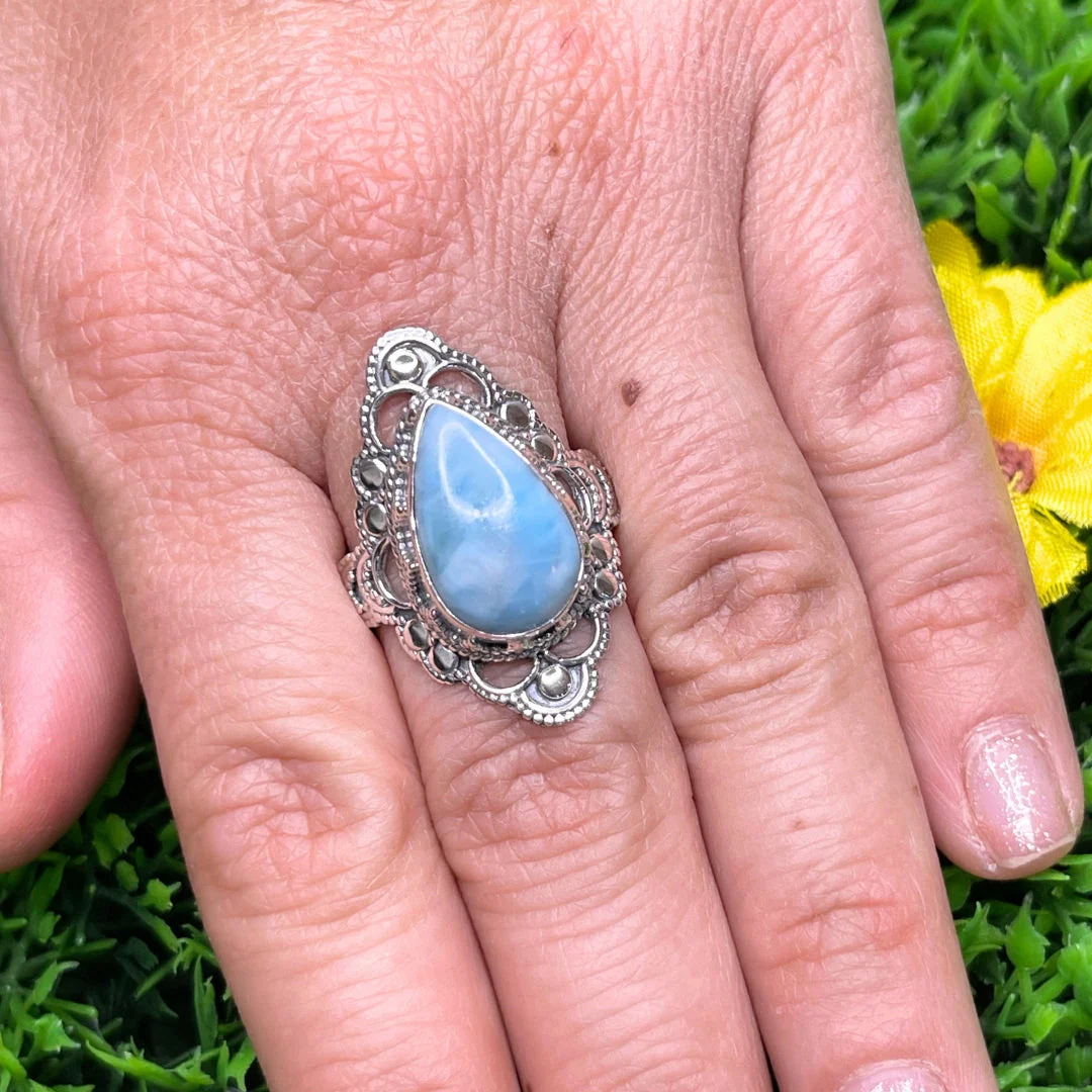 Bague Argent 925 Larimar #12 - Image 2