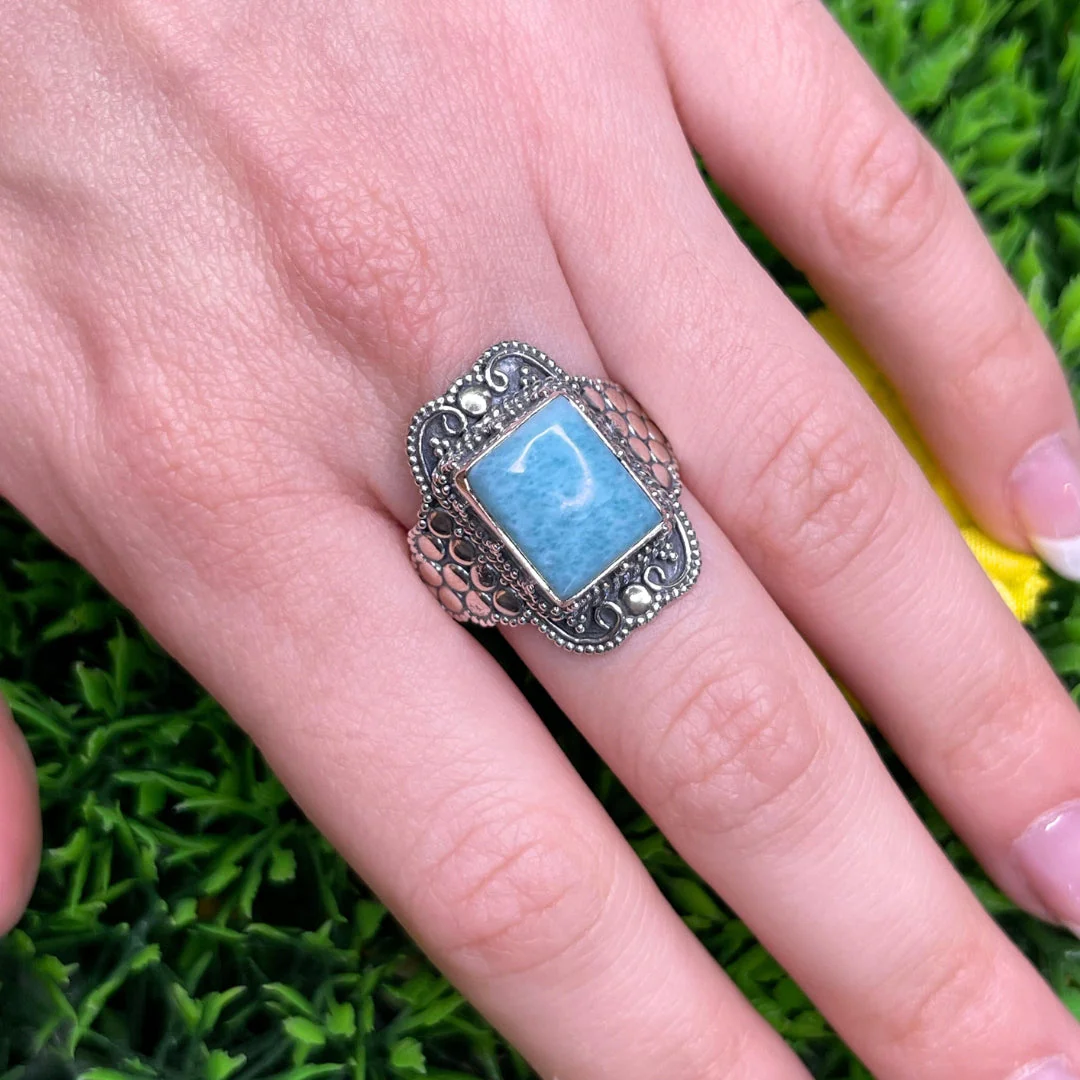 Bague Argent 925 Larimar #43 - Image 2