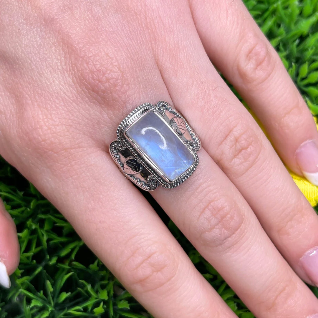 Bague Argent 925 Pierre de Lune #13 - Image 3