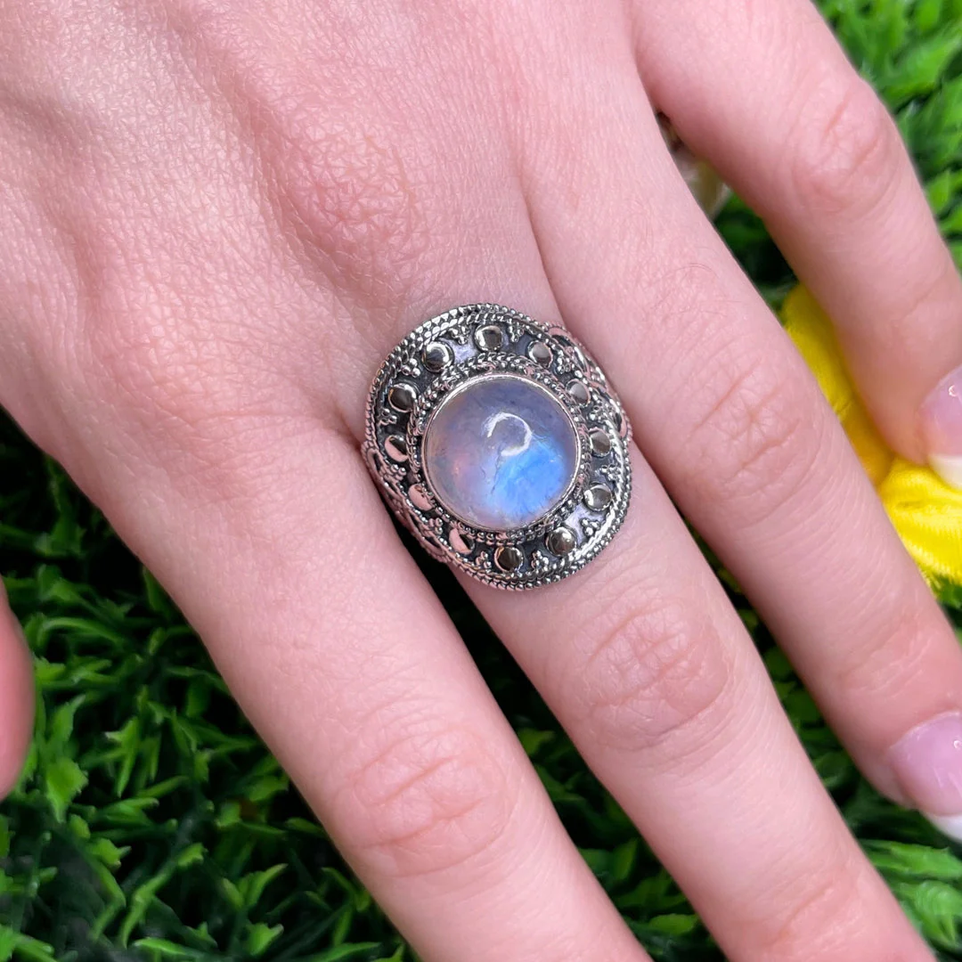 Bague Argent 925 Pierre de Lune #19 - Image 2