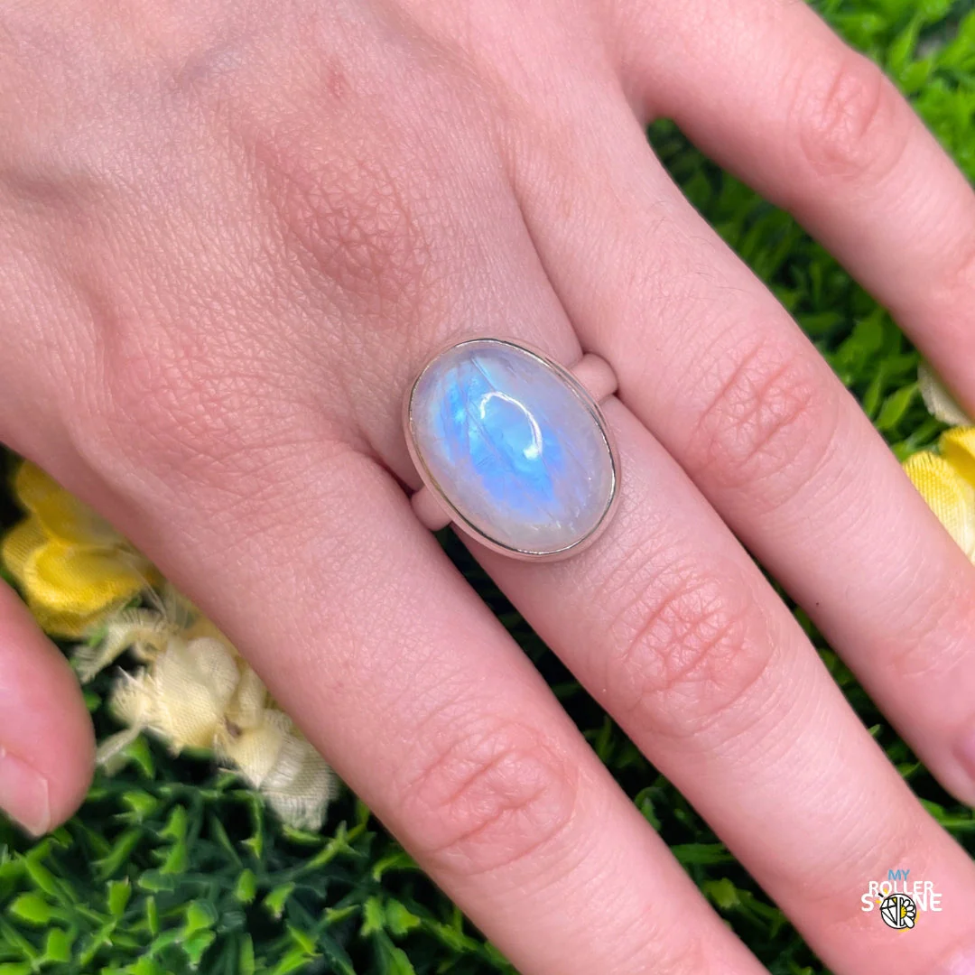 Bague Argent 925 Pierre de Lune #202 - Image 2