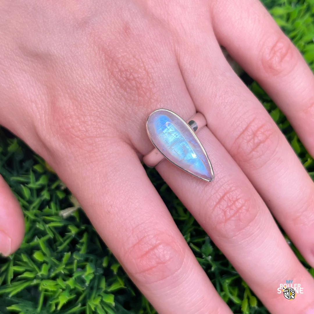Bague Argent 925 Pierre de Lune #203 - Image 2