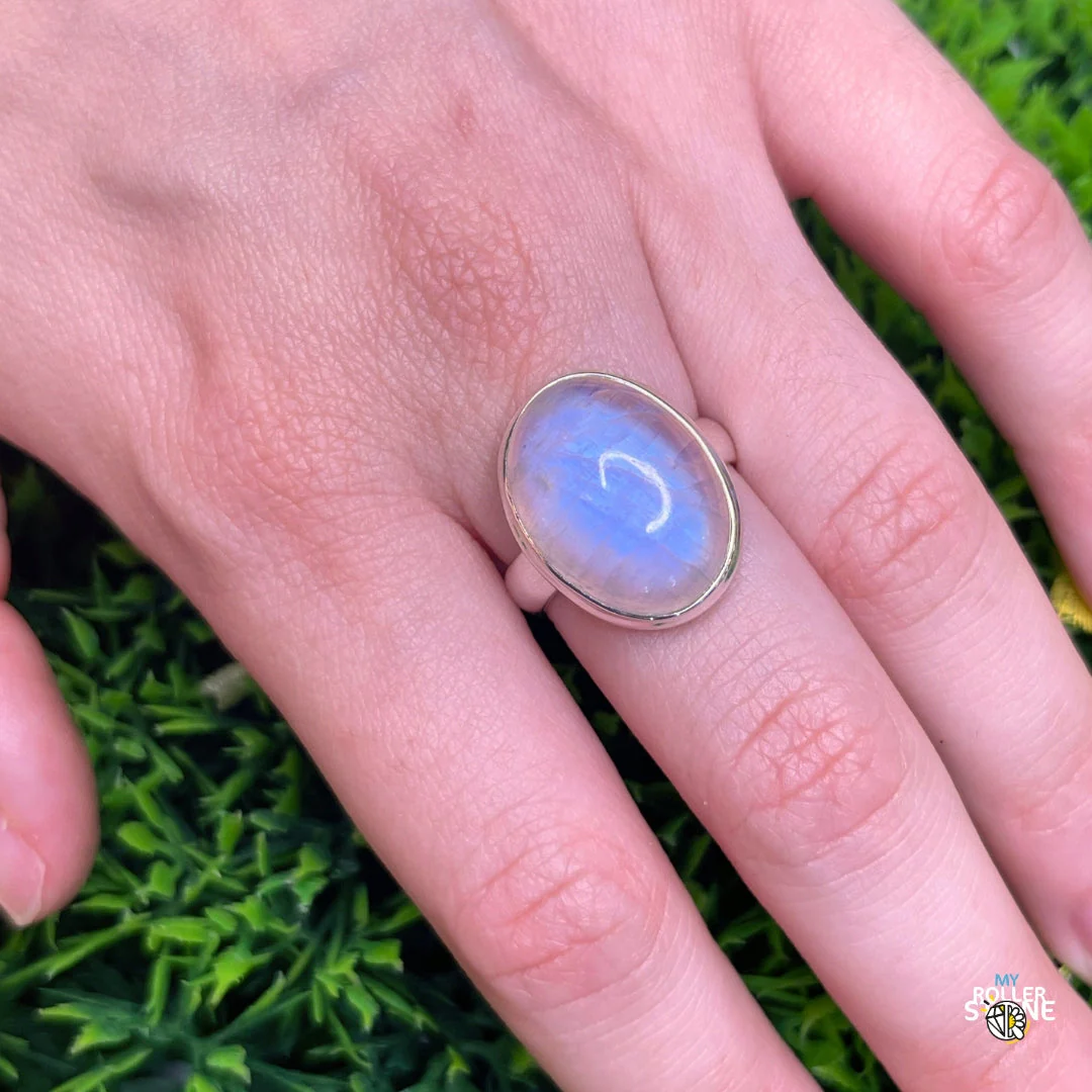 Bague Argent 925 Pierre de Lune #205 - Image 2