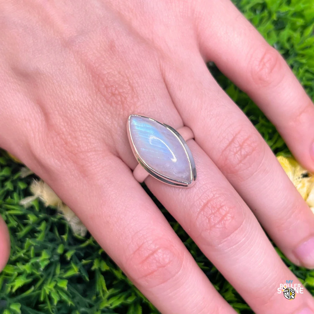 Bague Argent 925 Pierre de Lune #209 - Image 2