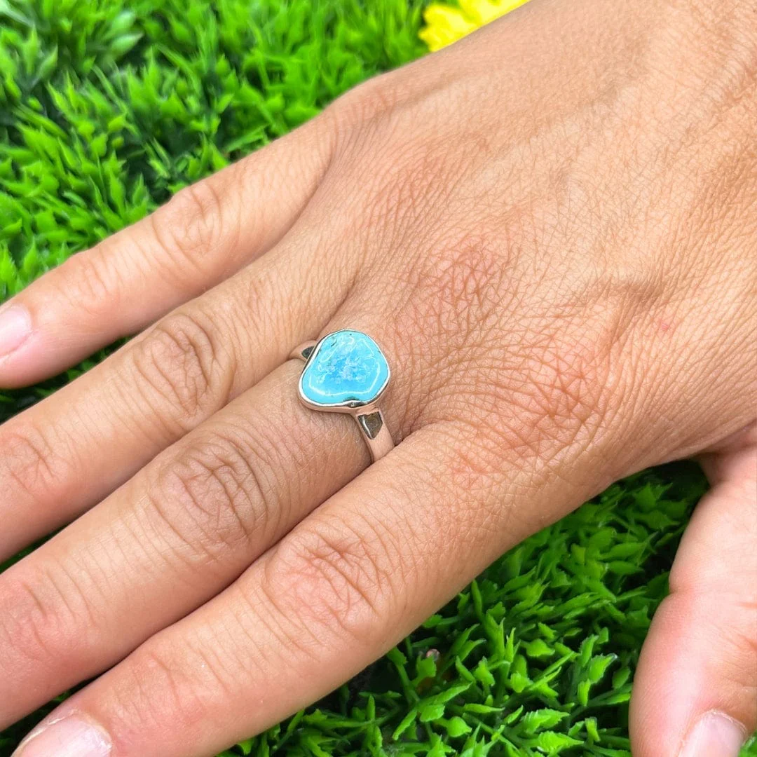 Bague Argent 925 Turquoise Kingman #4 - Image 2