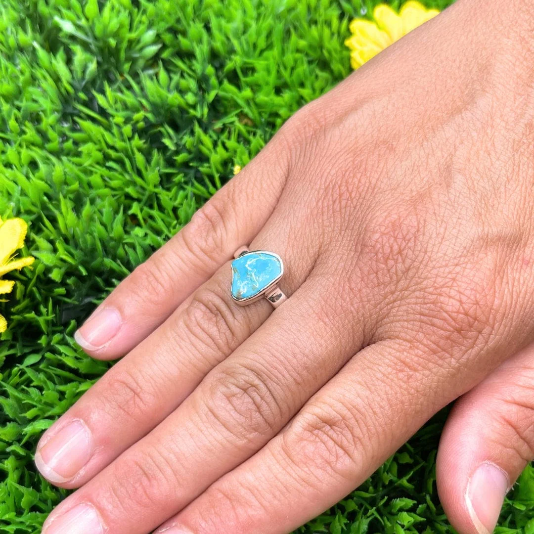 Bague Argent 925 Turquoise Kingman #5 - Image 2