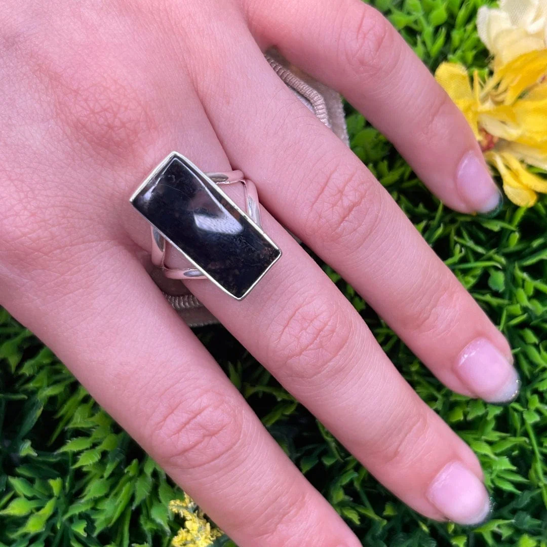 Bague Argent Agate Mousse #2 - Image 2