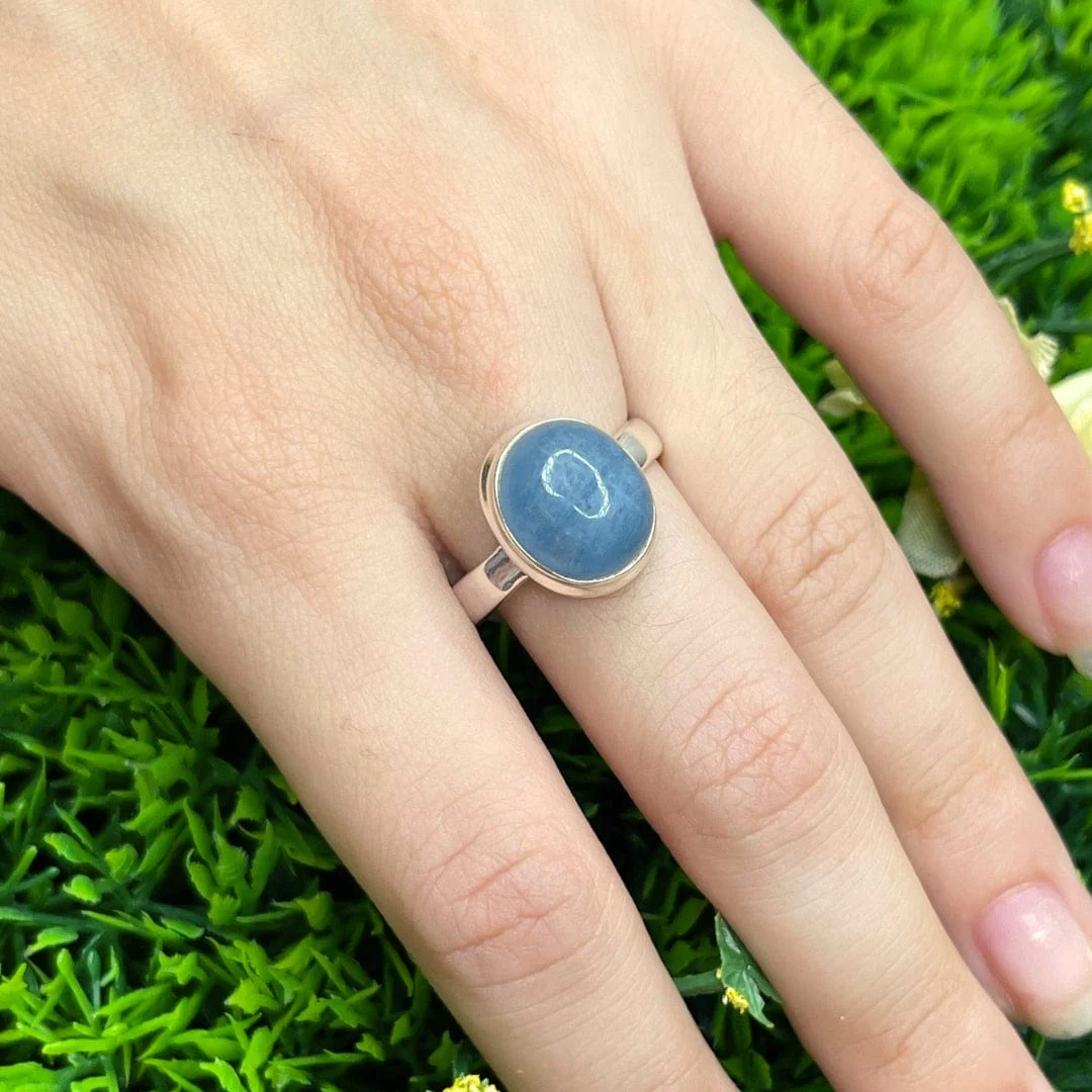 Bague Argent Aigue Marine #22 - Image 2