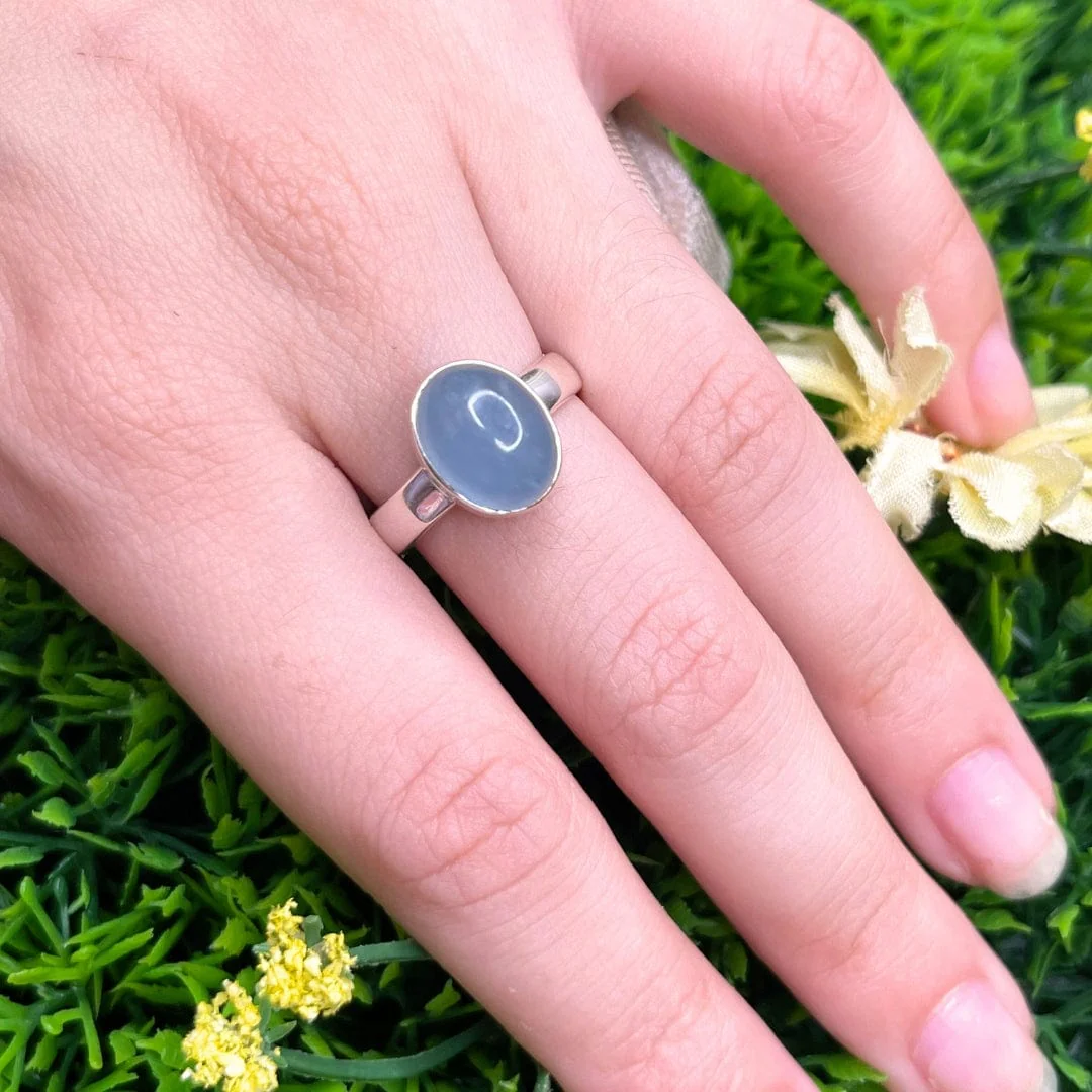 Bague Argent Aigue Marine #28 - Image 2
