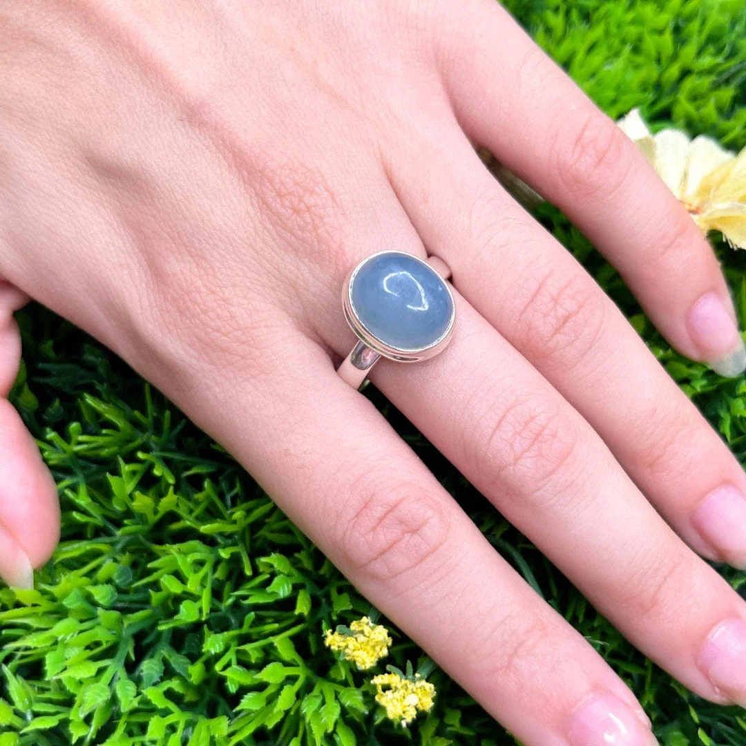 Bague Argent Aigue Marine #39 - Image 2