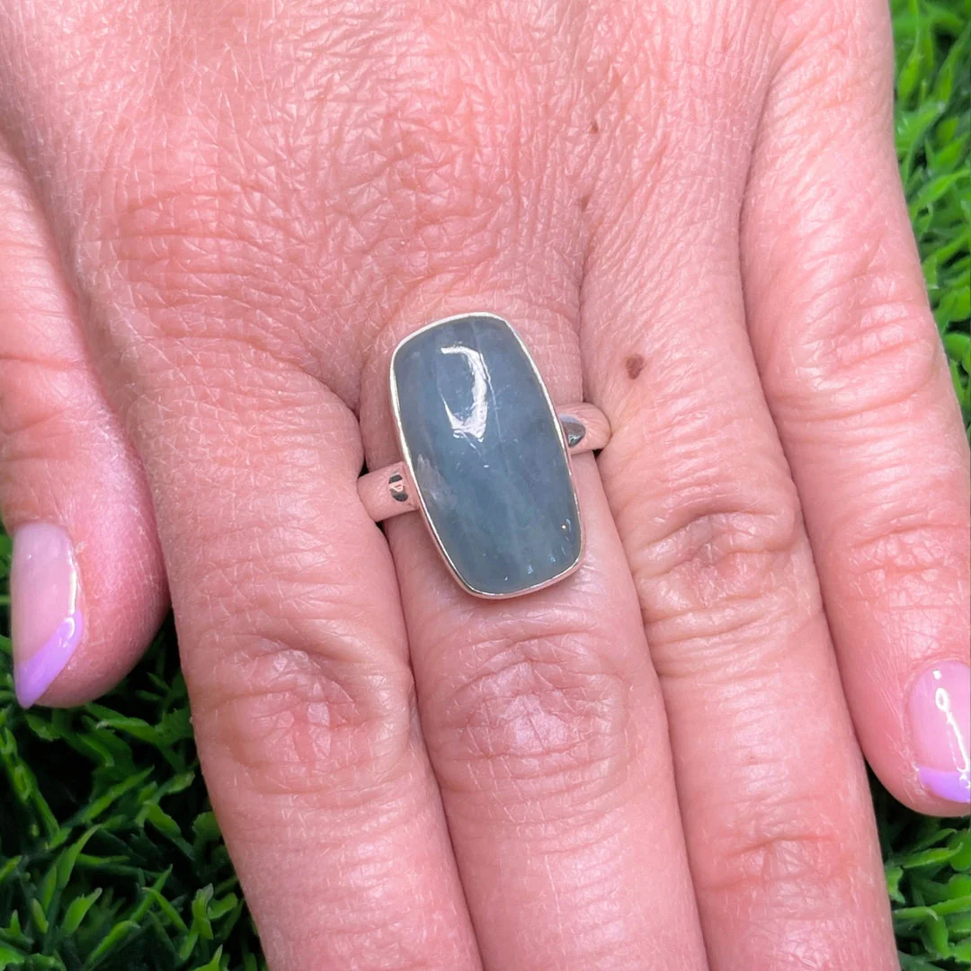 Bague Argent Aigue Marine #81 - Image 2