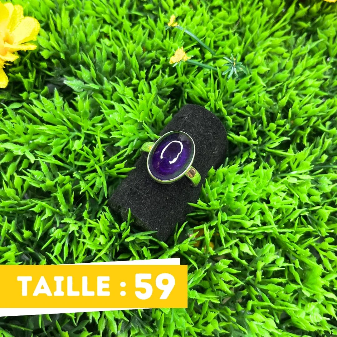 Bague Argent Améthyste #10