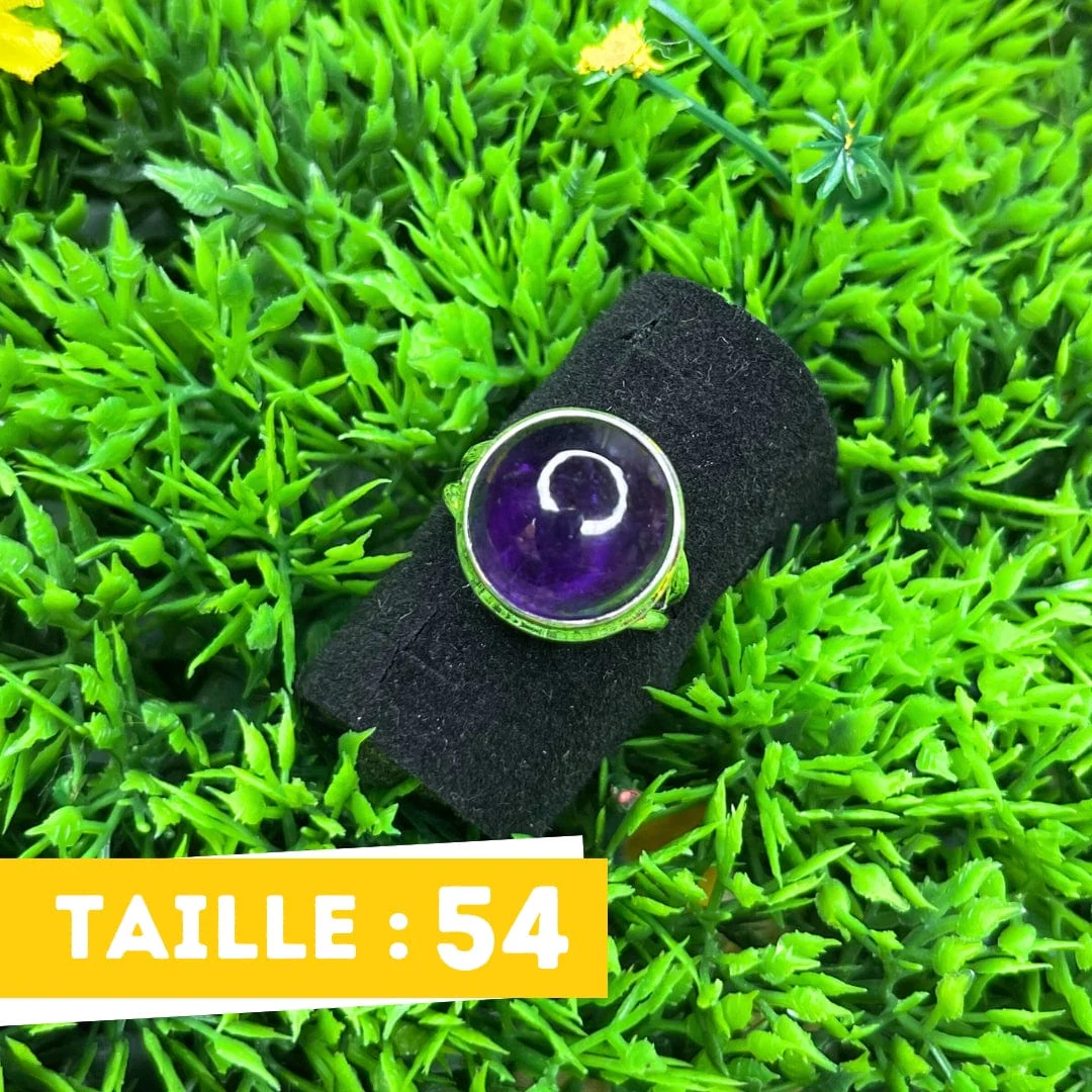 Bague Argent Améthyste #12