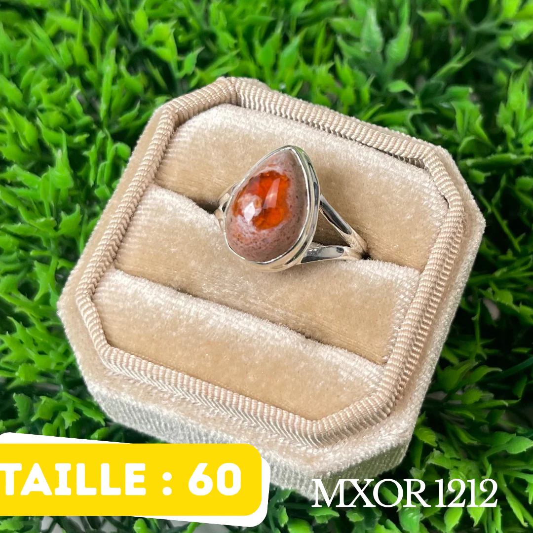 Bague Argent en Opale mexicaine #MXOR 1212