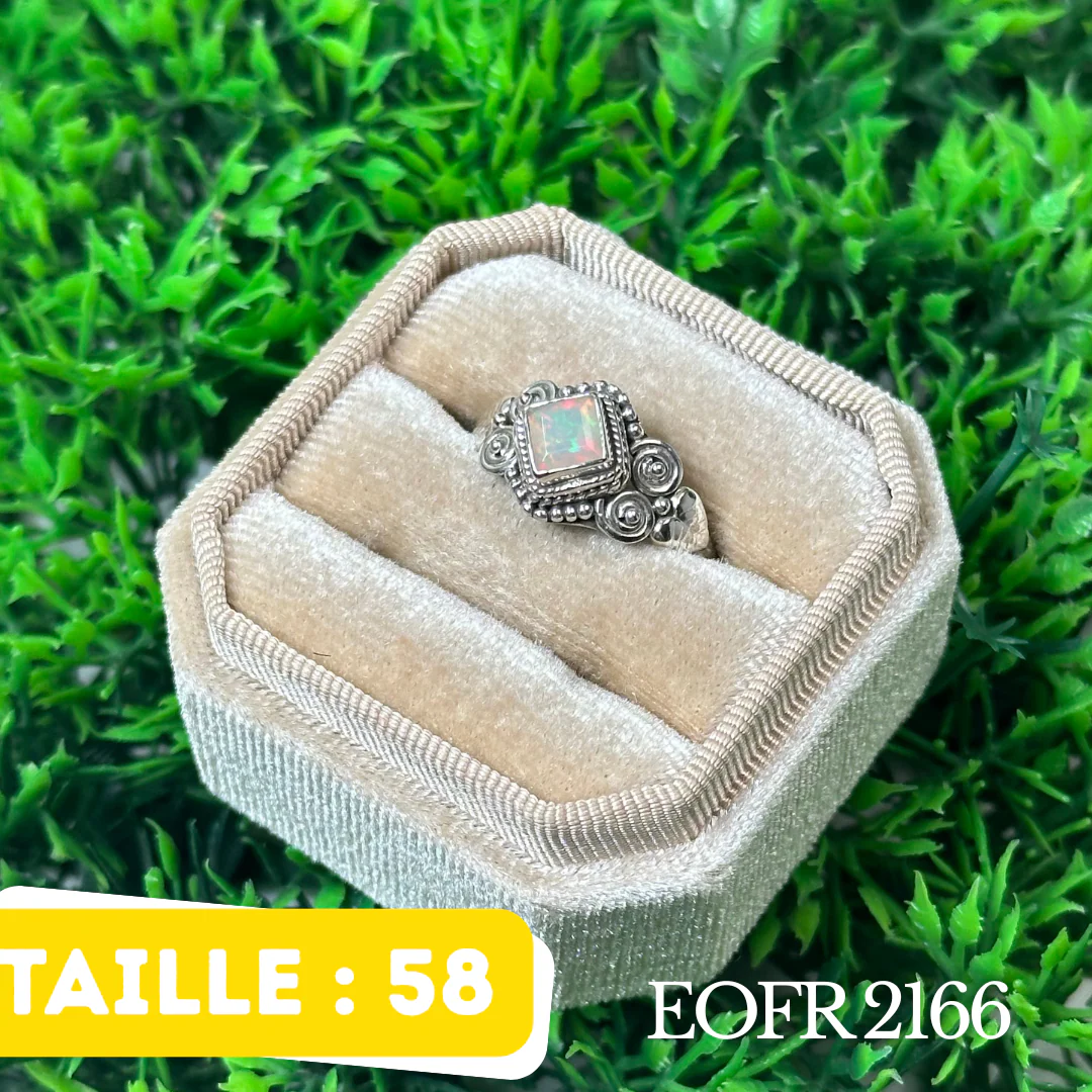 Bague Argent en Opale éthiopienne #EOFR 2166
