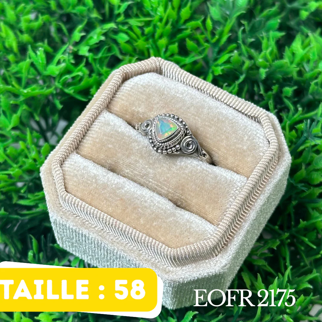 Bague Argent en Opale éthiopienne #EOFR 2175