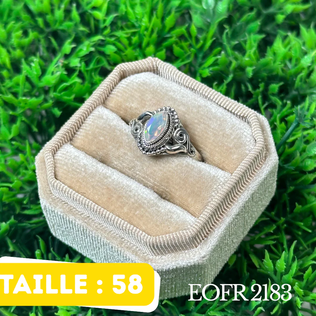Bague Argent en Opale éthiopienne #EOFR 2183