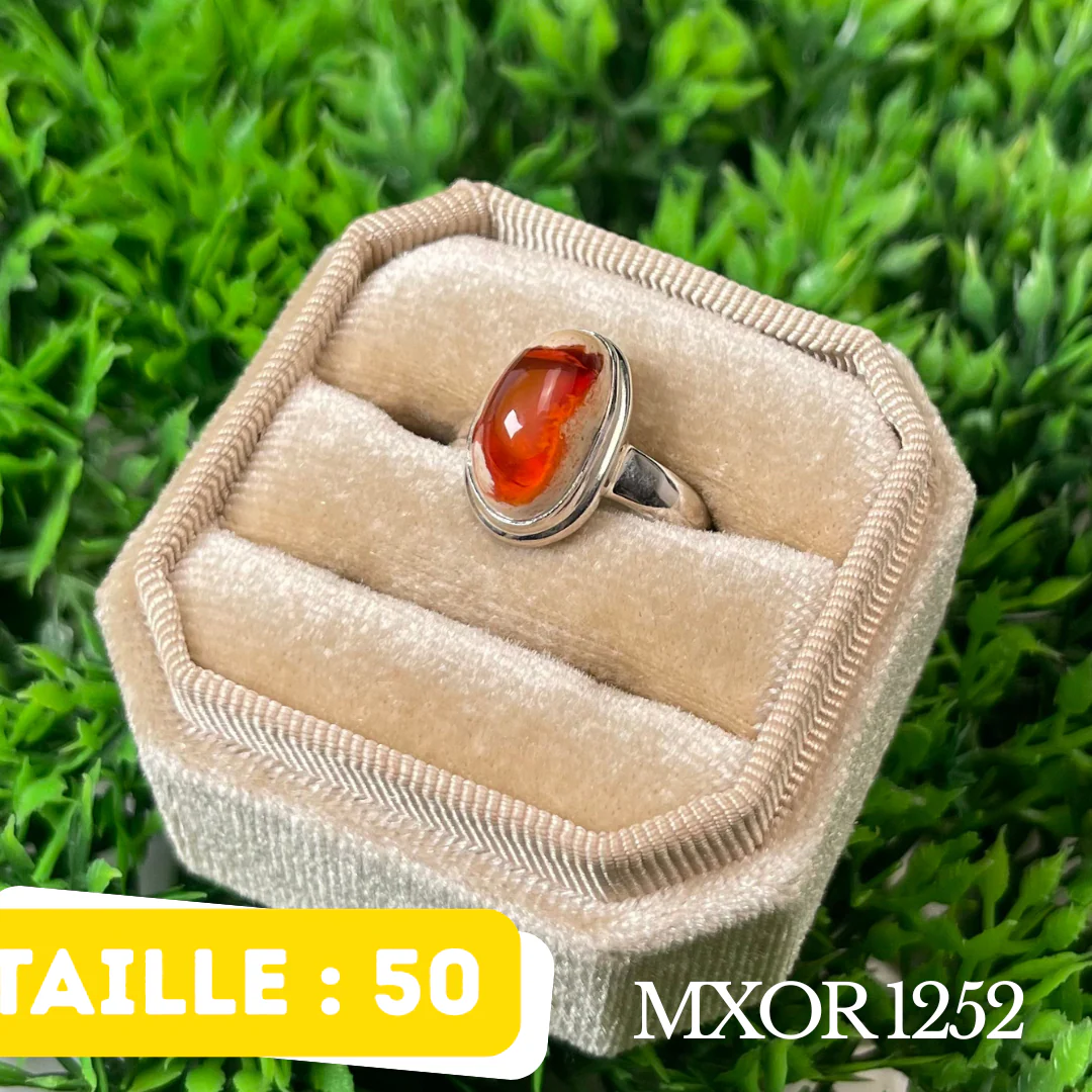 Bague Argent en Opale mexicaine #MXOR 1252